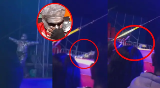 El conocido Robotín protagonizó una aparatosa caída en el "Circo de las Estrellas".