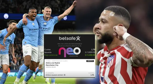Hincha peruano se llevó 'billetón' tras haber apostado en el Manchester City vs. Atlético de Madrid.