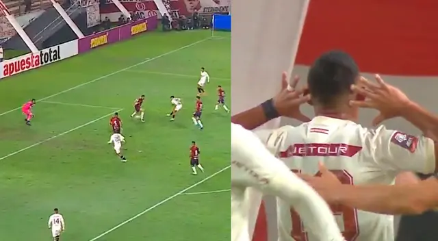 Edison Flores sorprendió al marcar el 2-0 para Universitario. Edison Flores sorprendió al marcar el 2-0 para Universitario.