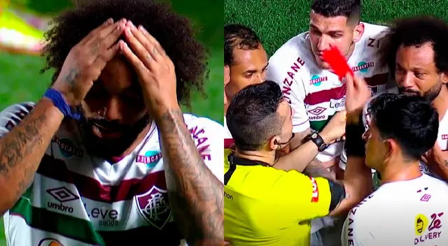 Marcelo cometió una dura falta y fue expulsado.