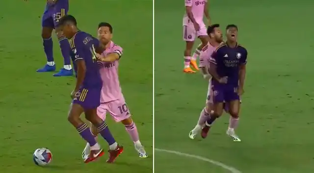 Lionel Messi y Wilder Cartagena tuvieron fuerte encontrón