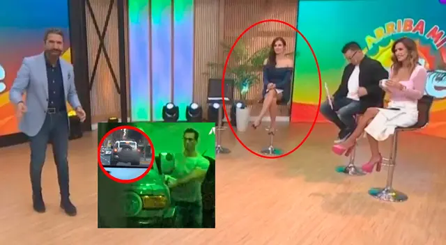 Maju Mantilla no se ausentó de "Arriba mi gente", pese al ampay de su esposo con joven ingresando a hotel.