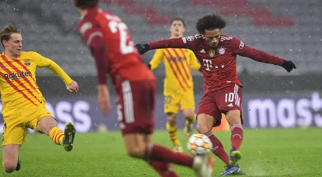 Sané se enfrentó al Barcelona en la Champions League