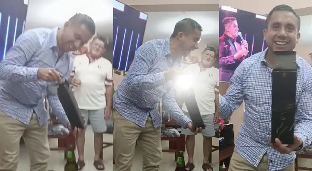 El protagonista solo atinó a reírse por esta cruel broma que le realizaron.