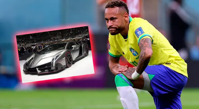 El 'engreído' en la colección de Neymar es un lujoso Lamborghini.