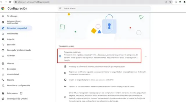 Protección mejorada de Google Protección mejorada de Google