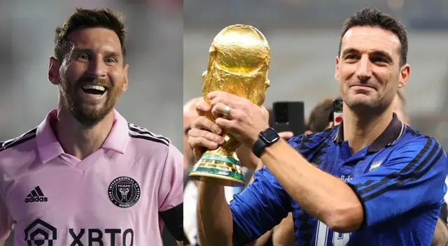 Scaloni fue a ver a Messi a Miami