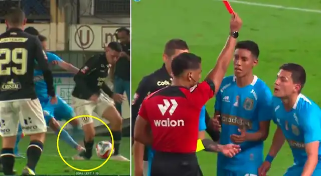 Anthony Rosell se fue expulsado tras dura falta contra Yuriel Celi