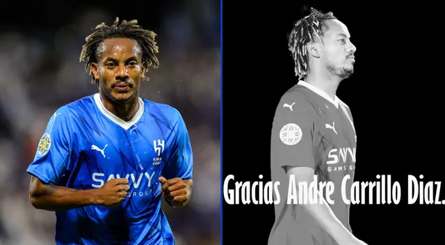 André Carrillo no continuará en Al Hilal tras cinco años exitosos.
