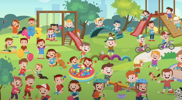 Entre los niños, hay una camioneta roja que debes hallar. ¿Podrás hacerlo? Entre los niños, hay una camioneta roja que debes hallar. ¿Podrás hacerlo?
