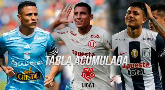Tabla acumulada de la Liga 1 2023.