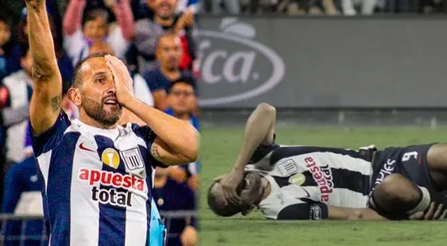 Hernán Barcos tuvo que retirarse del campo por un golpe ante Huancayo.