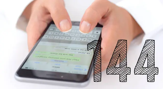 Conoce aquí qué significado tiene el número "144" en WhatsApp Conoce aquí qué significado tiene el número "144" en WhatsApp