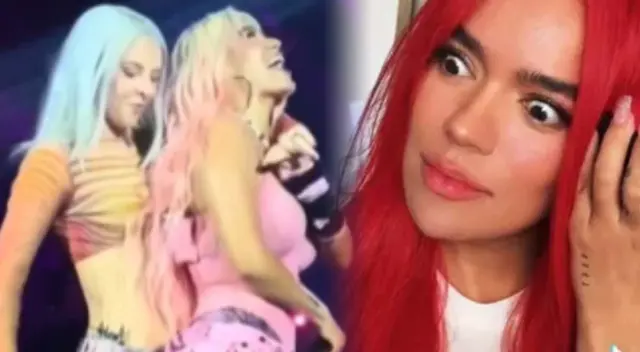 Karol G y la rapera bailaron reguetón en su concierto de Los Ángeles.