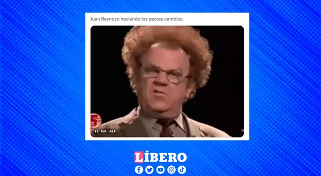 Reynoso no convenció con sus cambios y este meme lo refleja.