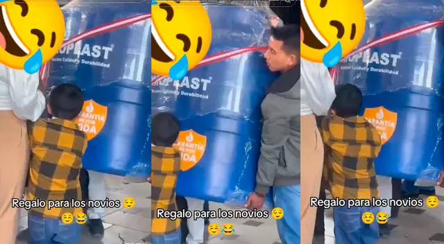 Invitados sorprendieron en una boda al llevar un enorme regalo. Invitados sorprendieron en una boda al llevar un enorme regalo.