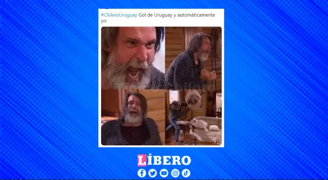 La reacción de muchos uruguayos tras ver los dos goles que anotaron sus seleccionados.