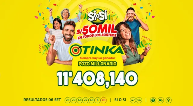 Conoce los resultados de La Tinka del domingo 10 de septiembre. Conoce los resultados de La Tinka del domingo 10 de septiembre.