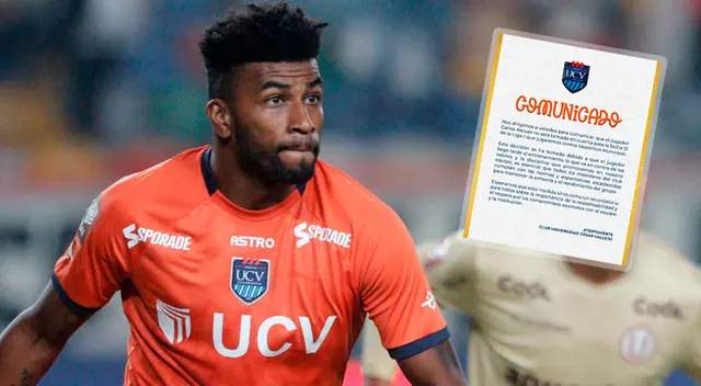 Carlos Ascues recibió sanción por parte de la César Vallejo