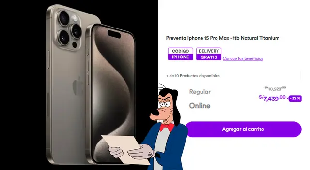 El iPhone 15 Pro Max costaria en Perú casi 3000 dólares en su versión más potente. El iPhone 15 Pro Max costaria en Perú casi 3000 dólares en su versión más potente.
