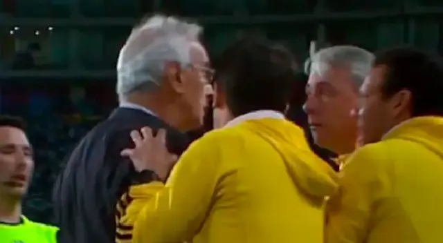 Tiago Nunes y Jorge Fossati estuvieron cerca de irse a las manos.