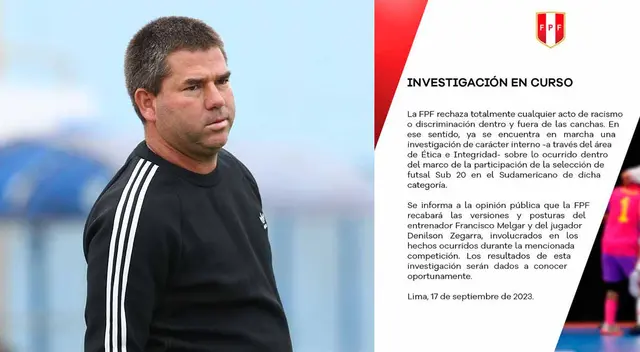 Francisco Melgar será investigado por la FPF