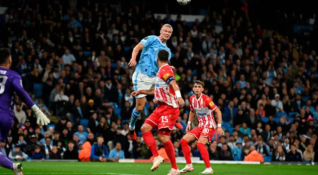 Manchester City vs Estrella Roja desde el Etihad Stadium.