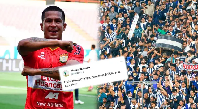 Marcio Valverde generó polémica en redes sociales durante la presente jornada de la Liga 1