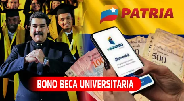 El Bono Beca Universitaria se pagará mediante el Sistema Patria en los próximos días de septiembre.