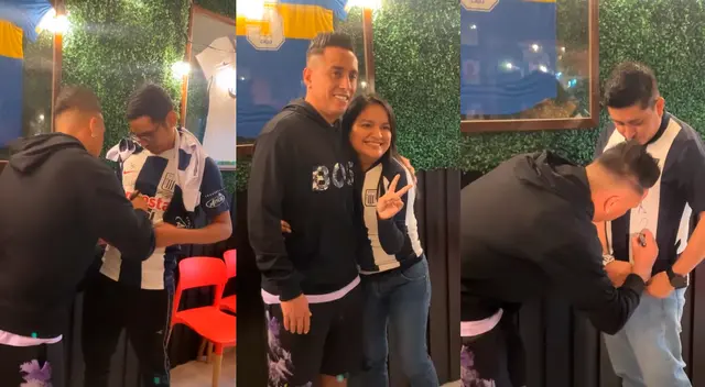 El popular 'Aladino' estuvo en el restaurante de Carlos Zambrano para firmar autógrafos.