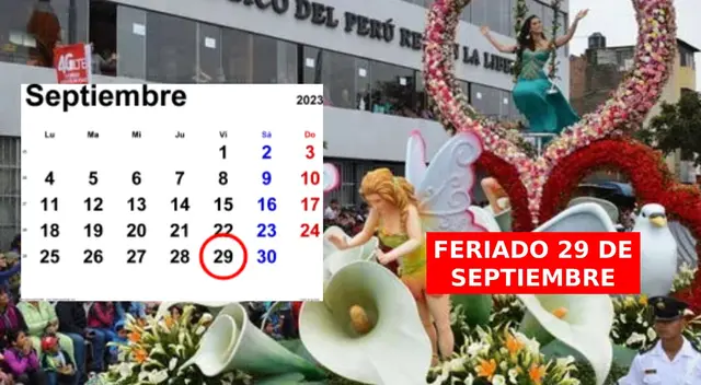 El 29 de septiembre es feriado no laborable El 29 de septiembre es feriado no laborable