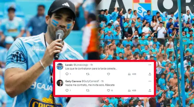 Guty Carrera se enfrentó a los hinchas de Sporting Cristal tras derrota del equipo 'celeste'. Guty Carrera se enfrentó a los hinchas de Sporting Cristal tras derrota del equipo 'celeste'.