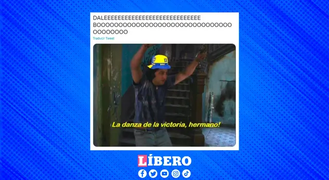 Los de Boca ya se imaginan celebrando de esta manera un triunfo en casa ante su eterno rival.