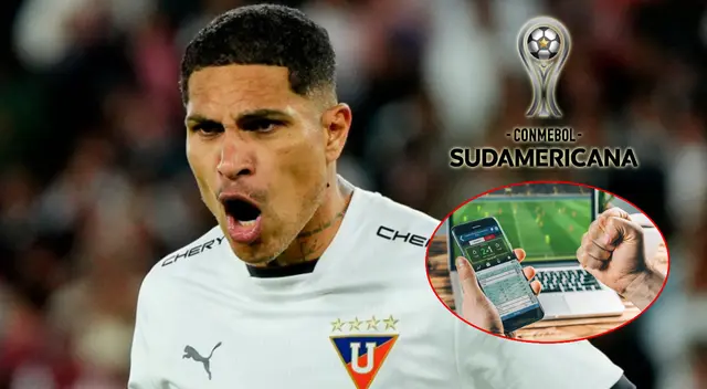 Goles de Paolo Guerrero pagan 20 veces más lo apostado en la Copa Sudamericana 2023.