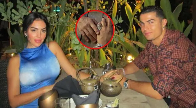 Cristiano tuvo una cena romántica con Georgina y sus uñas captaron la atención de sus fans.