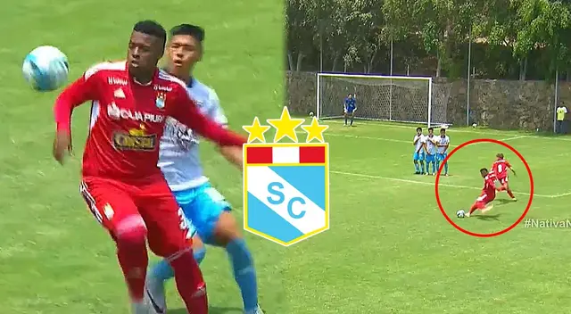 Hijo de Johnnier Montaño debutó con Cristal y casi anota magistral gol de tiro libre