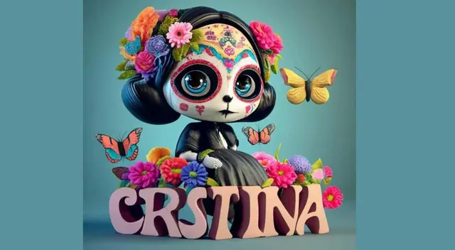Nombres en 3D de mujeres con Ideogram.