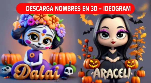 AQUÍ podrás descargar nombres de hombres y mujeres en 3D con Ideogram.