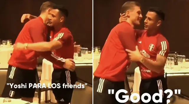 Yoshimar Yotún tuvo ameno saludo con Oliver Sonne en hotel de concentración