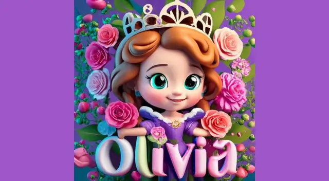 Nombre de Olivia en 3D con Ideogram. Nombre de Olivia en 3D con Ideogram.