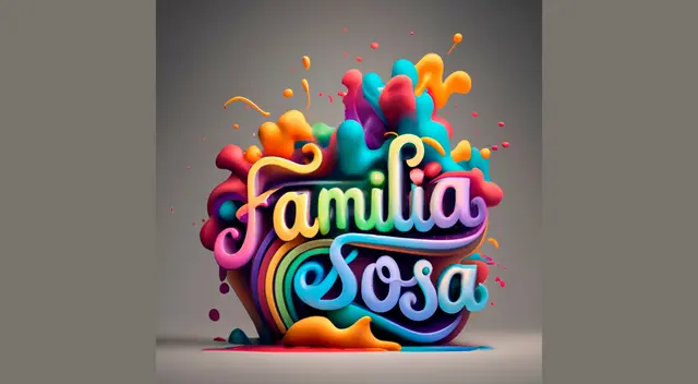Nombre de la familia Sosa en 3D con Inteligencia Artificial Gratis.