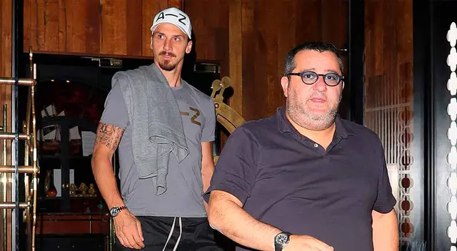 Zlatan Ibrahimovic y  Mino Raiola