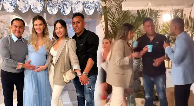 Christian Cueva, jugador de Alianza Lima, es troleado por Edson Dávila en baby shower del hijo de Brunella Horna y Richard Acuña.
