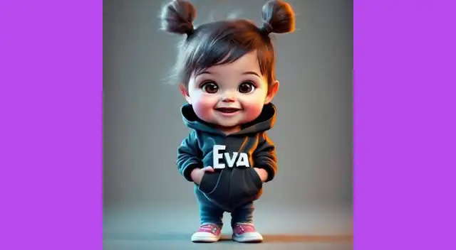 Esta tierna niña de nombre Gloria fue realizada con Ideogram.