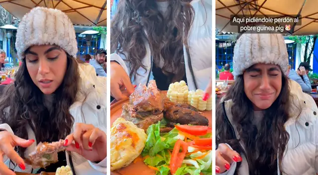 Miles de usuarios corrigieron a la turista, luego de que mencionó al cuy como "plato nacional".