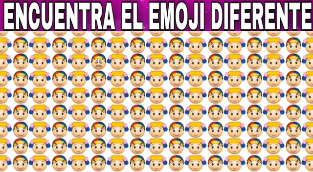 ¿Cuál es el emoji distinto? Analiza y responde en 5 segundos