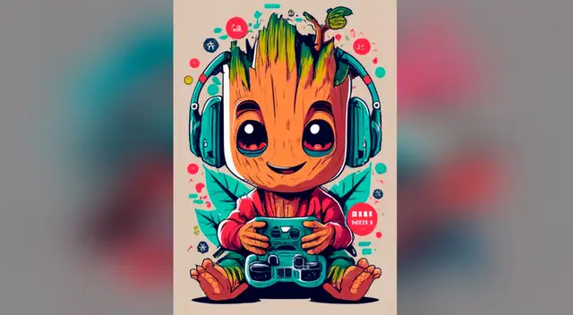 Groot, de Marvel en IA. Foto: IdeoGram Groot, de Marvel en IA. Foto: IdeoGram