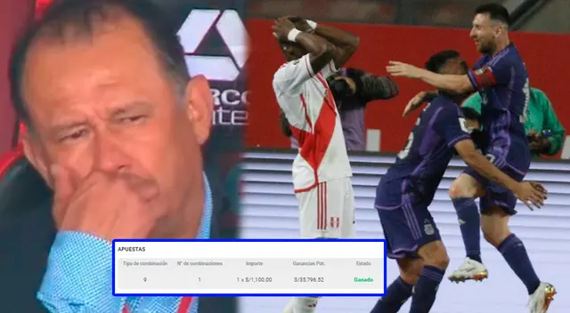 Un apostador peruano se ganó 35 mil soles tras apostar por derrota de  Perú ante Argentina.