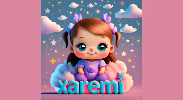 Nombre Xaremi en 3D personalizado gratis con Ideogram.