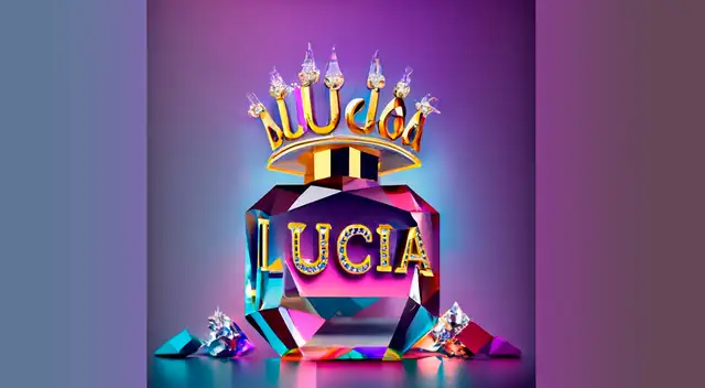 Nombre Lucía en 3D con Inteligencia Artificial gratis.